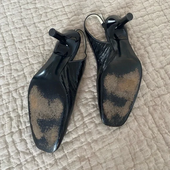 Salvatore Ferragamo patent sling back pump size 7.5